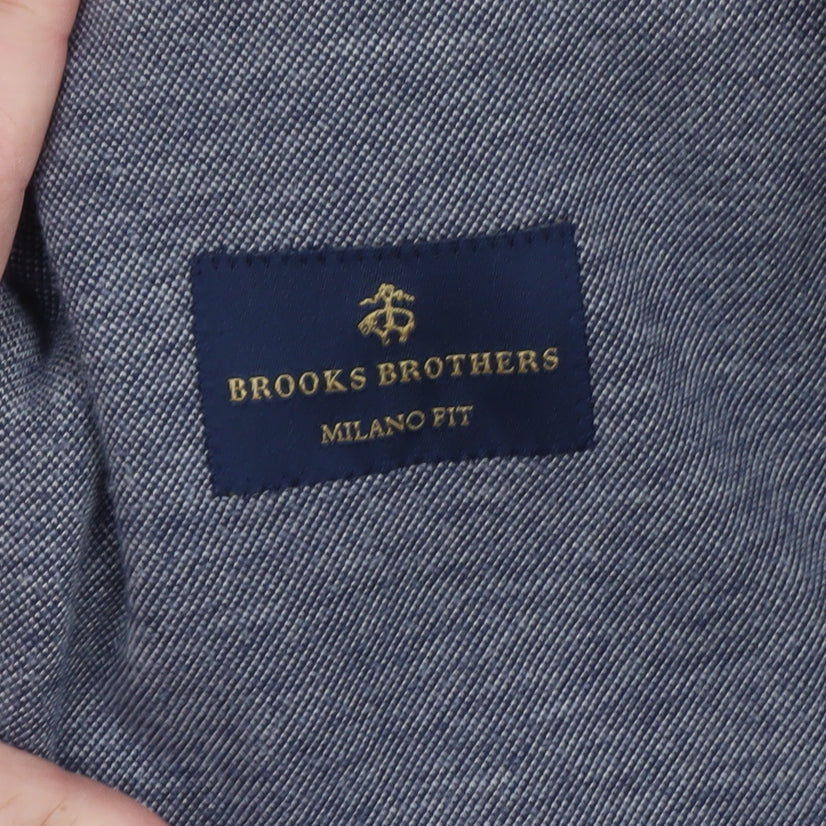 Brooks Brothers Men’s Grey Milano Fit Cotton Blazer Size 40R