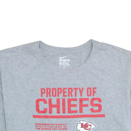 Nike Men's Grey Kansas City Chiefs Athletic T-Shirt 3XL