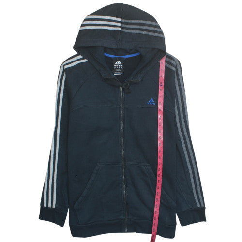 Adidas Men's Black XL Full Zip Hoodie Essentials Sportswear
