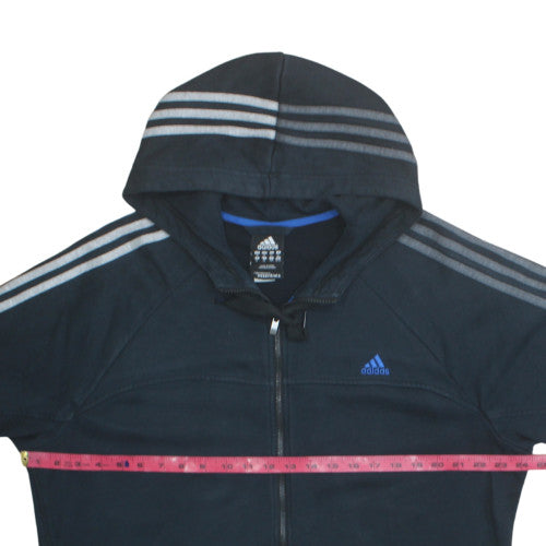 Adidas Men's Black XL Full Zip Hoodie Essentials Sportswear