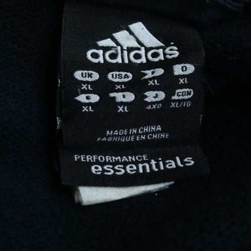 Adidas Men's Black XL Full Zip Hoodie Essentials Sportswear