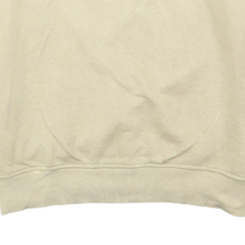 Puma Mens Beige Black Crew Neck Pullover Sweatshirt M