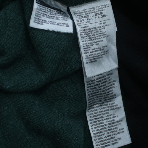 Levi's Men's Green XL Pullover Hoodie with Logo Graphic and Drawstring