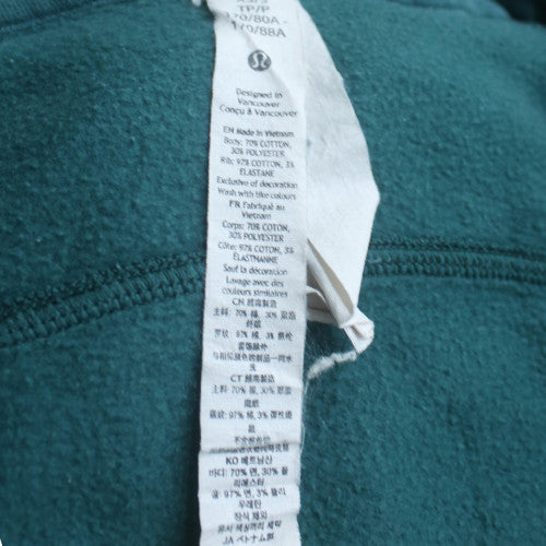 Lululemon Womens Teal Full Zip Hoodie Size S Cotton Blend Fleece