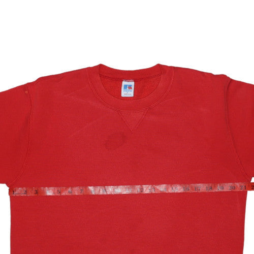 Russell Athletic Men's Red Pullover Classic Fleece Sweatshirt M