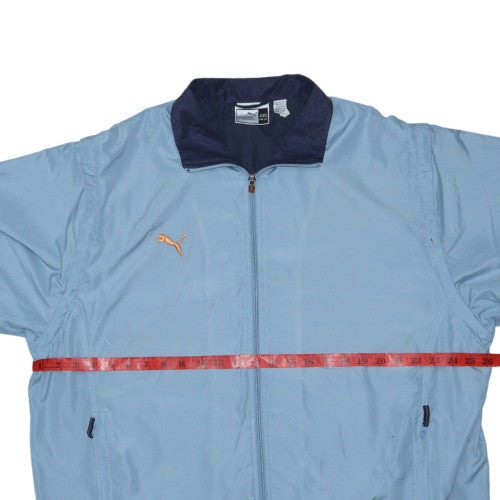 Puma Mens Blue 2XL Windbreaker Jacket Lightweight Sportswear