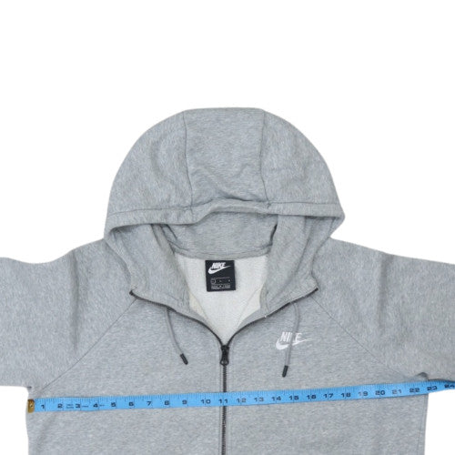 Nike Men's Grey Full Zip Hoodie L Fleece Regular Fit