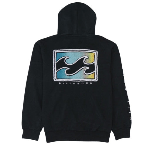 Billabong Mens Black Pullover Hoodie M Core Fit Graphic Surf Style