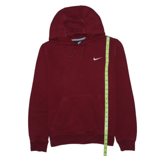 Nike Men's Red Pullover Hoodie Medium Fleece Logo Sweatshirt