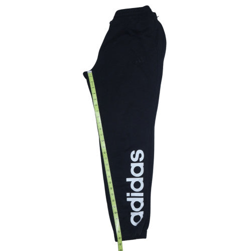 Adidas Men's Black L Jogger Fleece Sweatpants with Logo