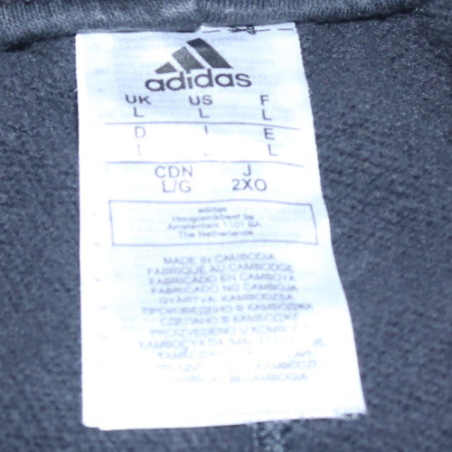 Adidas Men's Black L Jogger Fleece Sweatpants with Logo