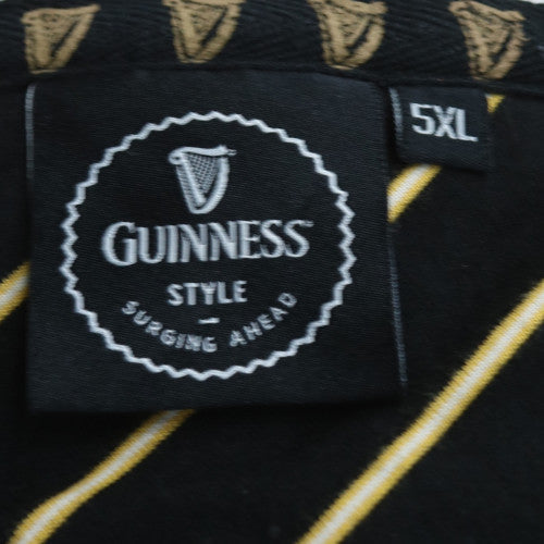 Guinness Men’s Black England 5XL Rugby Shirt Cotton Short Sleeve