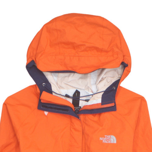 The North Face Womens Orange Waterproof Hooded Rain Jacket M
