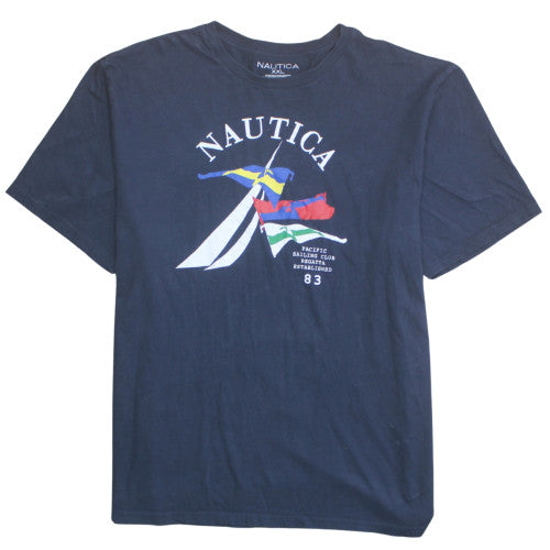 Nautica Men's Blue 2XL Nautical Graphic Print T-Shirt
