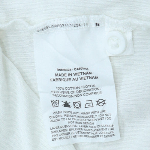 Nike Men's White XL Polo Shirt Short Sleeve Cotton Logo Sports Top