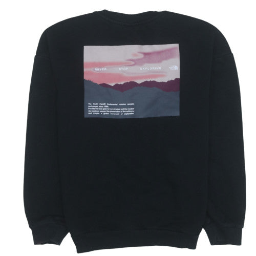 The North Face Womens Black L Sweatshirt Pullover Cotton Blend
