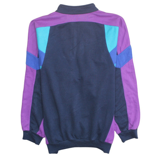 Adidas Women’s Navy Purple 1/2 Zip Retro Sweatshirt Size 12