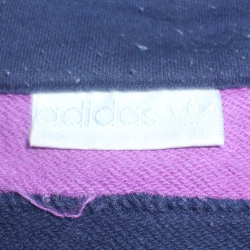 Adidas Women’s Navy Purple 1/2 Zip Retro Sweatshirt Size 12