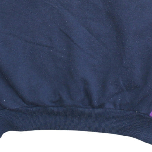 Adidas Women’s Navy Purple 1/2 Zip Retro Sweatshirt Size 12