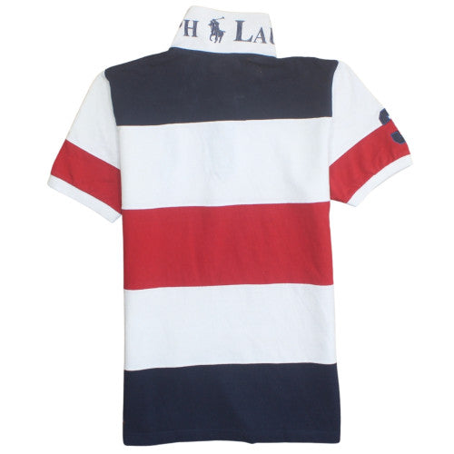 Ralph Lauren Men's Multicoloured Striped Polo Shirt Size L