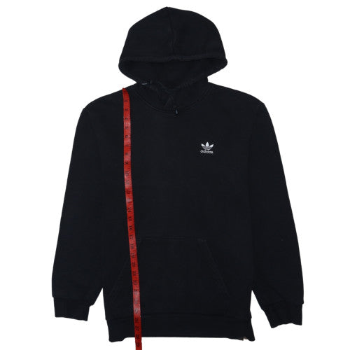 adidas Men Black Pullover Hoodie Regular Fit Size M Logo Fleece
