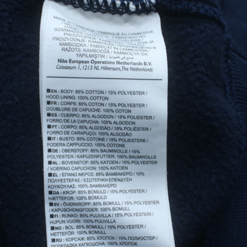 Nike Men's Blue Sleeveless Full Zip Hoodie Vest XL