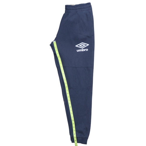 Umbro Men's Blue Jogger Sweatpants L Fleece Tapered Activewear