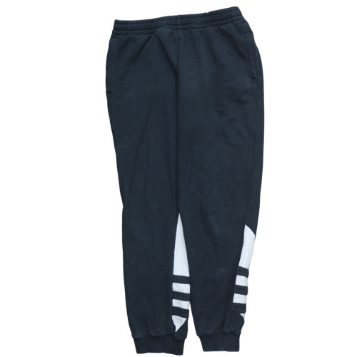 Adidas Mens Black Jogger Trousers Size L Regular Fit Fleece