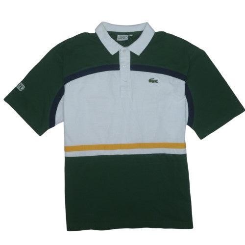 Lacoste Sport Men's Green Colourblock Polo Shirt Size L