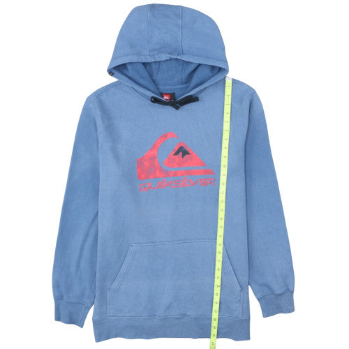 Quiksilver Men Blue XL Pullover Hoodie Fleece Graphic Surfwear