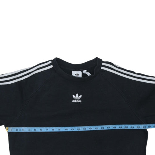 Adidas Mens Black Crew Neck Sweatshirt L Regular Fit