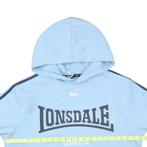 Lonsdale Men's Blue Pullover Hoodie Size M Sports Fleece Sweatshirt