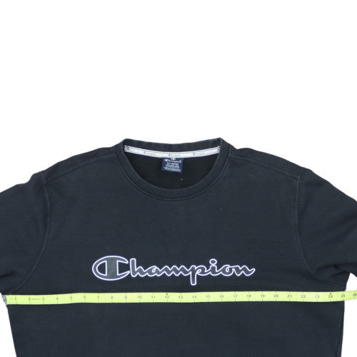 Champion Men's Black XL Pullover Sweatshirt Logo Crew Neck