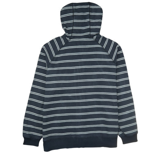 Nike Men's Navy Striped Full Zip Hoodie XXL Cotton Casual