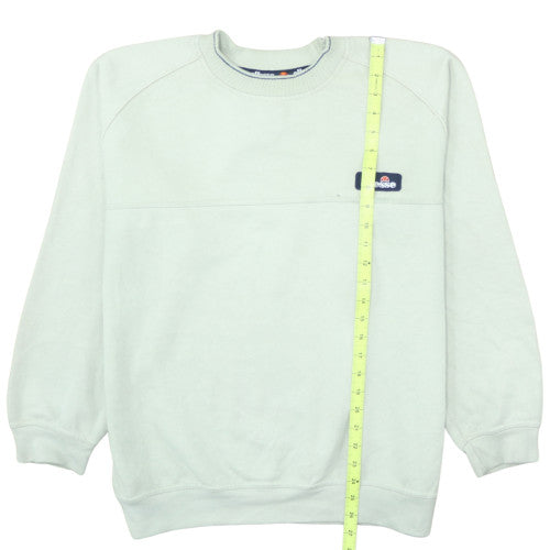 Ellesse Men's Green Pullover Sweatshirt M Crew Neck Fleece Logo