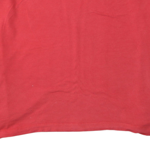 Nike Men's Red 2XL Cotton Crew Neck Short Sleeve T-Shirt