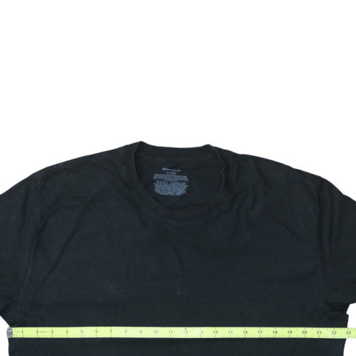 Champion Men's Black XLT Crew Neck Cotton Jersey T-Shirt