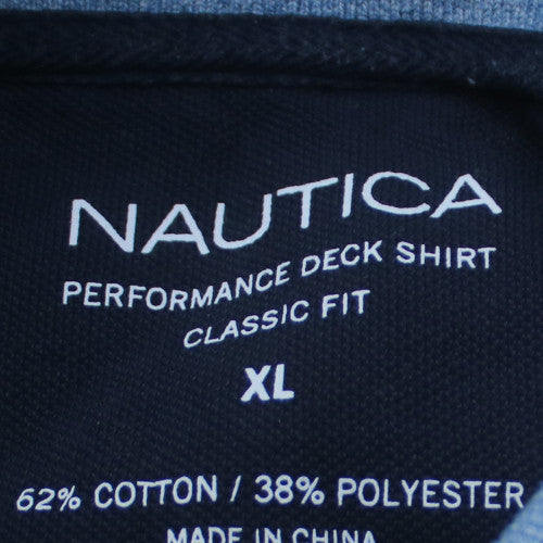 Nautica Men's Blue Classic Fit Cotton Blend Polo Shirt XL
