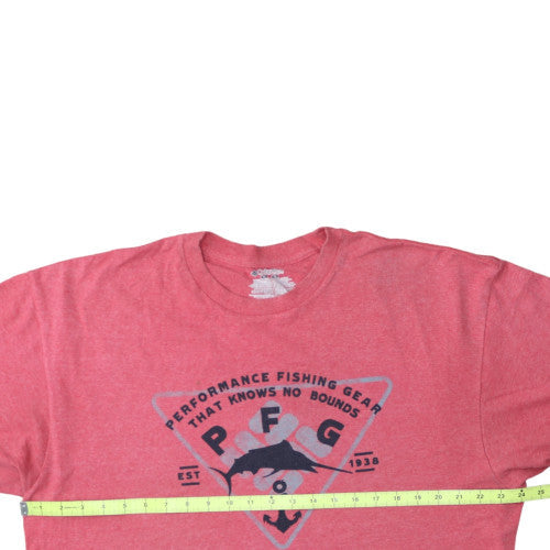 Columbia Men’s Red PFG Graphic Short Sleeve Cotton T-Shirt XL