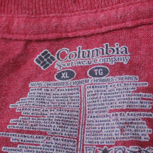 Columbia Men’s Red PFG Graphic Short Sleeve Cotton T-Shirt XL