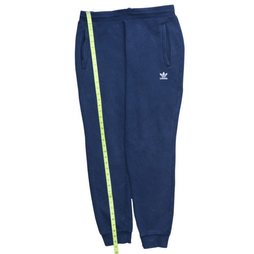 Adidas Mens Blue Fleece Jogger Sweatpants Size L Tapered Fit