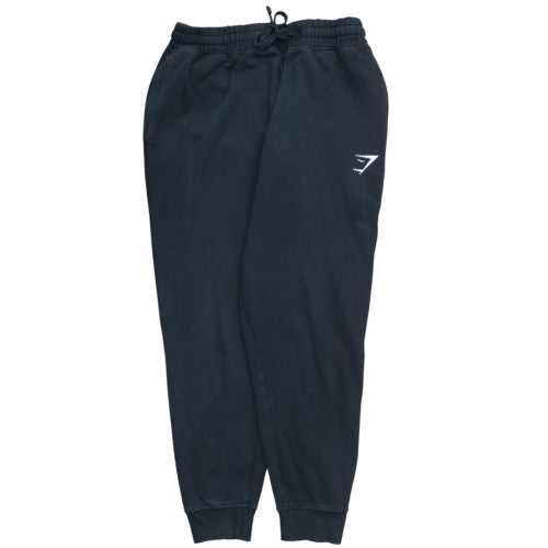 Gymshark Men Black Jogger Trousers M Regular Fit Fleece Activewear