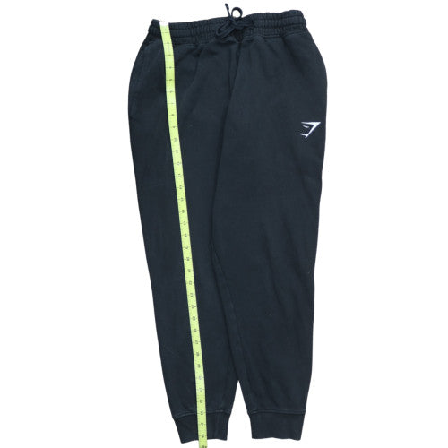 Gymshark Men Black Jogger Trousers M Regular Fit Fleece Activewear