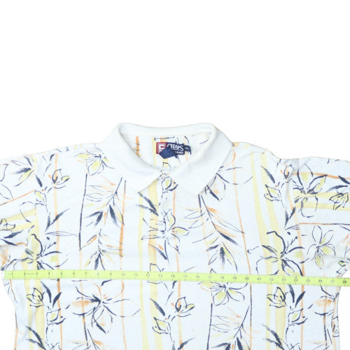 Chaps Ralph Lauren Men's Blue Floral Short Sleeve Polo Shirt XXL