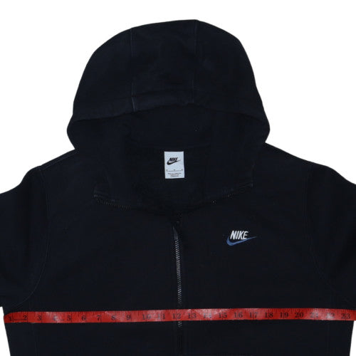Nike Men's Black Full Zip Hoodie M Fleece Pockets Sportswear