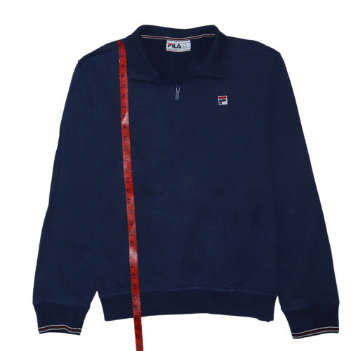 Fila Mens Navy Blue XXL 1/2 Zip Basic Jacket Cotton Pullover