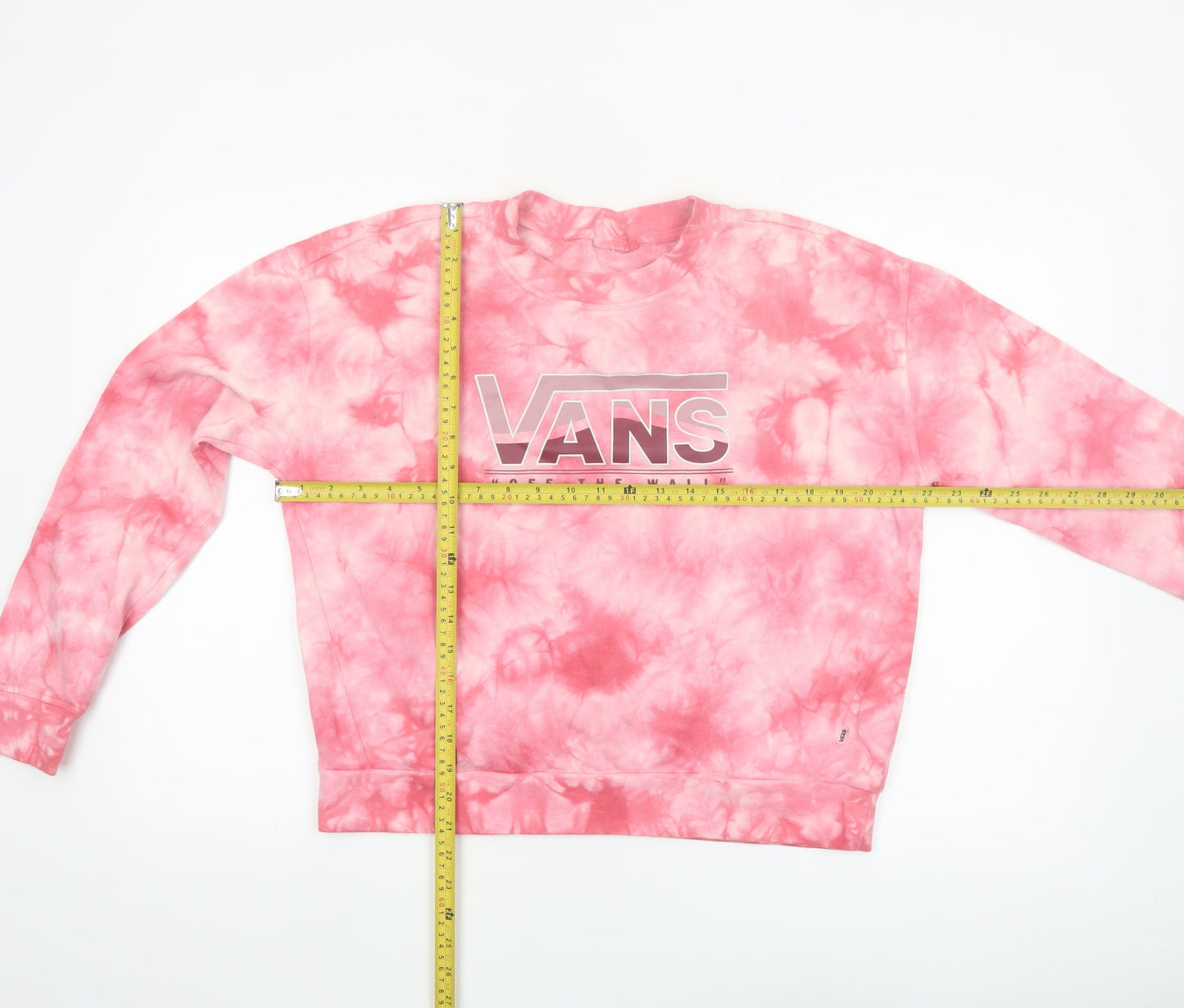 Vans Womens Pink Tie-Dye Pullover Sweatshirt Small Classic Fit