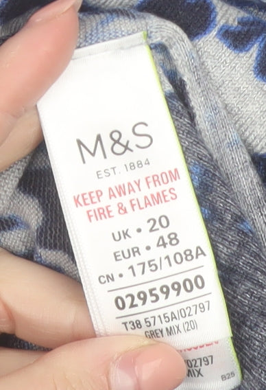 Marks and Spencer Womens Multicoloured Floral Tunic Jumper UK 20