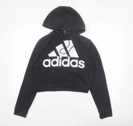 Adidas Women’s Black Pullover Hoodie Size M Regular Fit Logo