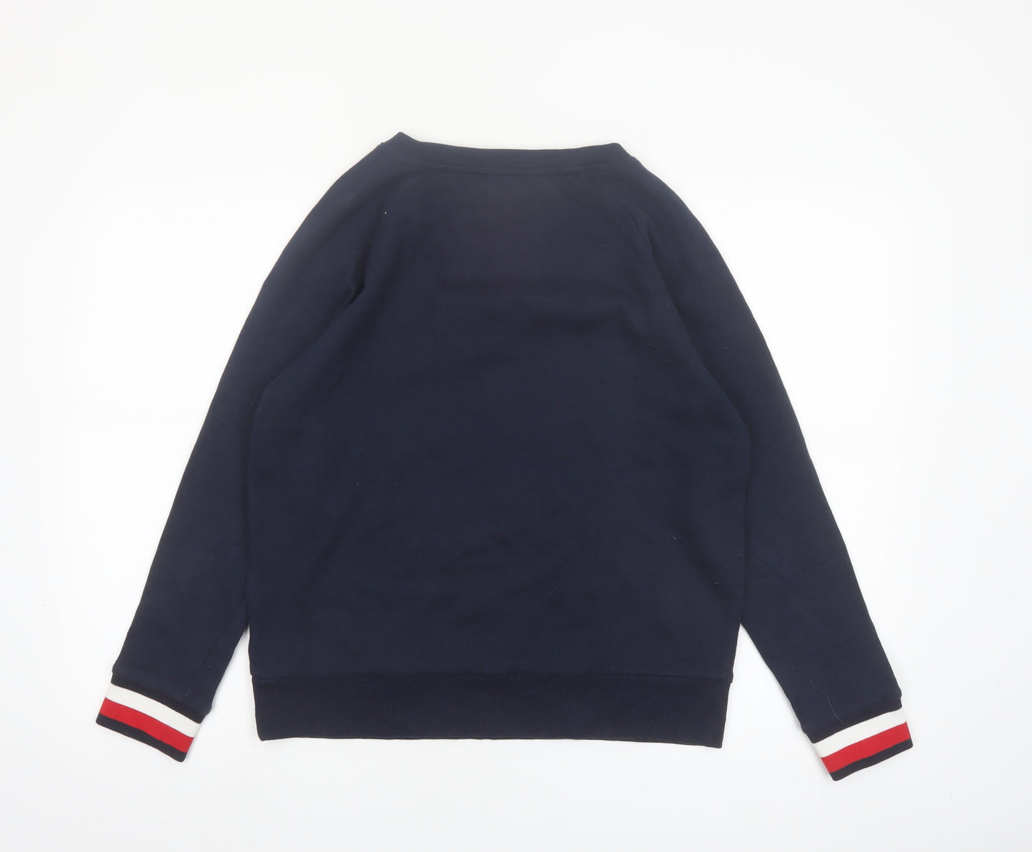 Tommy Hilfiger Womens Navy Blue Cotton Blend Pullover Sweatshirt M